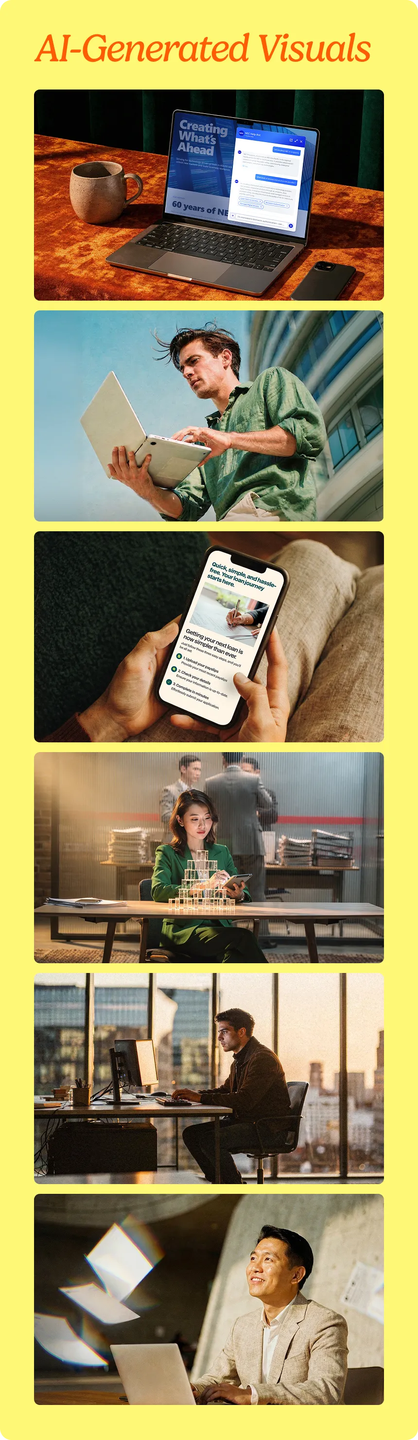 Side-by-side comparison of AI-generated campaign images produced without a defined visual system