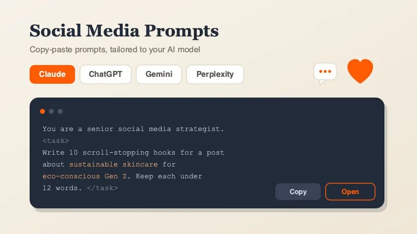 Social Media Marketing Prompt Generator